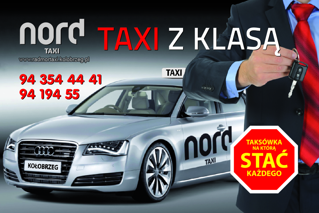 Nord Taxi Kołobrzeg, 24/7 TAXI, tel.: 94-196-28, lub 605-999-628.